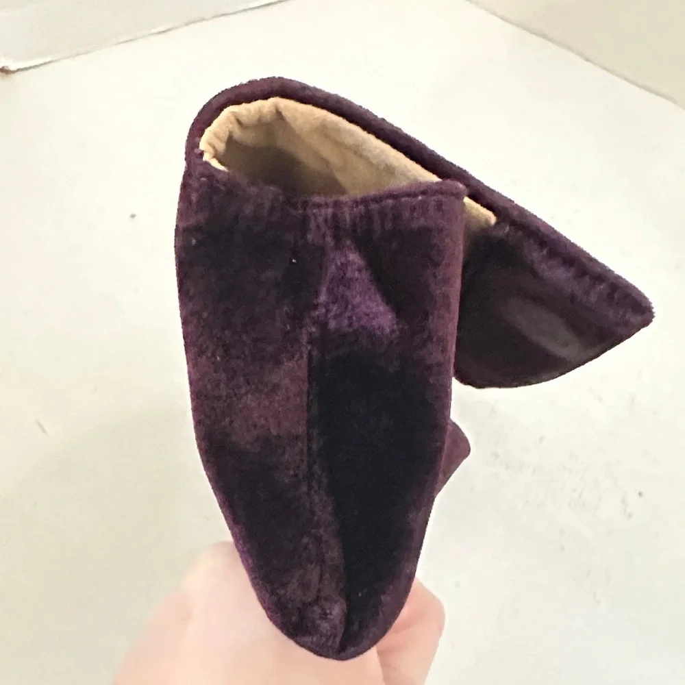 Worth NY long and skinny plum Clutch Wristlet